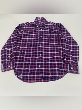 TOMMY HILFIGER PLAID PRINT BUTTON DOWN
